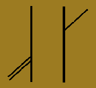 Quel est le segment de gauche aligné avec celui de droite ?  Le plus bas.