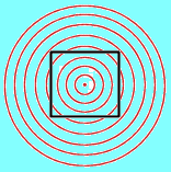 Les cotés du carré paraissent incurvés et pourtant ils ne le sont pas.