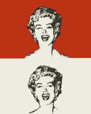 Regardez la bouche de Marylin Monroe (celle qui est rouge) pendant 20 secondes. Ensuite regardez la Marylin Monroe d'en bas, elle semble verte.